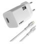 25W Pd Fast Charger With USB Type-c To Iphone Cable