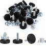 16PCS M6 Adjustable Furniture Levelers With T-nuts Heavy-duty Chair Leg Leveling Screws Non-slip Table And Cabinet Leveling Feet Perfect For Furniture Legs & Cabinets Diy Installation