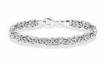 Miabella Italian 925 Sterling Silver Byzantine Bracelet For Women Handmade In Italy Length 8 Inches