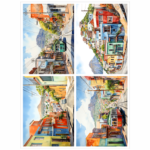 Tear Resistant Deco Print A6 Views Of Cape Town
