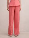 Pia Wide Leg Suit Pants - 16 Pink Suit