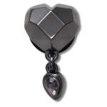 Punk Gunmetal Heart Jibbitz - Elevated Heart