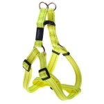 Rogz Pet Products Rogz Utility Large 20MM Fanbelt Step-in Dog Harness Dayglo Yellow Reflective