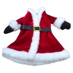 Fabric Santa Jacket Bottle Holder 25CM