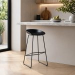 Camden Kitchen Stool - Black White - White