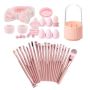 45 Piece - Makeup Brush & Beauty Tool Set With Storage Box - Rose Gold