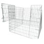 4-PANEL Flat Folding Playpen With Stepover Gate Steel 80 X 80 X 60CM - 120 X 120 X 110CM