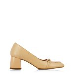 Sparkle Buckle Court Heel -beige