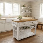White Washed Styled Kitchen Island - World Of Rustic Frames
