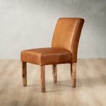 Chunky Leather Dining Chair Blackwood