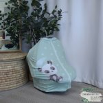 Car Seat Cover Sage Green Panda On Moon