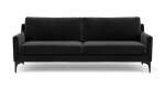 Anna 3-SEATER Couch Velour Matt Dark Grey - Velour Matt Dark Grey