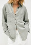 Cotton Shirt - Light Sage Green