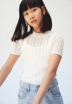 Textured-knit Top - White