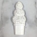 JP602 White Resin Potted Conifer White