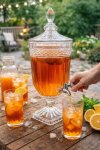Glass Beverage Dispenser 5L Elegant Strong Drink Server