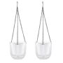 2 Pieces Hanging Planters Indoor Flower Pots 6.5 Inch Outdoor Plant Hanger