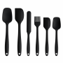 6 Pcs Silicone Rubber Non-stick Spatula Set