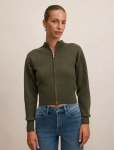 Hanna Zip Knit Jacket - XL Olive