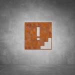 Caution Sign - Rust - Powder Coated Aluminum