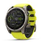 Garmin Fenix 8 51MM Sapphire Solar Multisport Smartwatch - Titanium amp Yellow