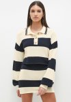 Striped Jumper - Navy cream