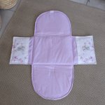 Portable Nappy Changing Station Oval Sides Lilac Floral With Ellie