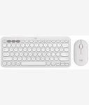 Logitech Pebble 2 Keyboard & Mouse Combo - White Slim Lightweight Keyboard And Mouse Combo Made With Over 45% Recycled Plastic Bluetooth Low Energy
