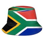 South African Flag Bucket Hat Packable Fashion Sun Cap Outdoor Flag Fisherman Hat For Women Men Boys Girls