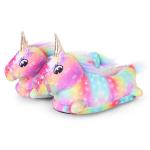 Orange Cosmic Fluffy Unicorn Slippers - Orange Cosmic Kids