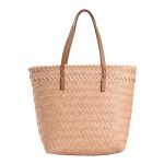 Hokmah Straw Beach Bag For Women Large Capacity Straw Tote Beach Bag Fashion Summer Vacation Essentials Beach Bags Women Off Whi