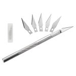 Goxawee Engraving Non-slip Metal Scalpel Knife Kit And 6PCS 11 Blades Cutter Craft Knives For Mobile Phone Pcb Repair Hand Tools
