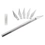 GOXAWEE Engraving Non-Slip Metal Scalpel Knife Kit And 6pcs #11 Blades Cutter Craft Knives For Mobile Phone PCB Repair Hand Tools