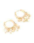 Goldair Gold Plated Freshwater Pearl Heart Drop Huggie Earrings