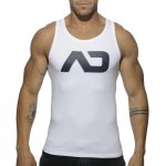 Addicted Vest - Silver On White