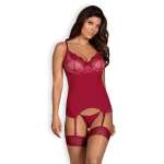 Obsessive - Rosalyne Corset & Thong Red S m