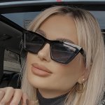 New Fashion Cat Eye Oversized Glasses For Women & Men - Trendy Vintage-inspired For Hiking