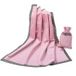 Blessume Altar Tarot Table Cloth Divination Wicca Velvet Cloth With Tarot Pouch 24.4 24.4 Inches Pink