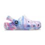 Crocs Classic Marbled Clog In White & Pink - White And Pink / 8