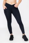 Ladies V Shaped High Waisted Performance Yoga Fitness Leggings With Pockets