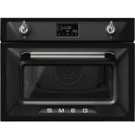 Smeg SO4902M1N 45CM Victoria Aesthetic Compact Micro Combi Galileo Oven Black Gloss