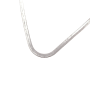 0 5M Silver Herring Bone Opera Necklace - Silver