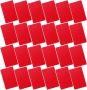 100PCS Blank Metal Business Cards 3.4X2.1IN Red Aluminum 0.21MM Thick
