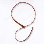 Genuine Leather Pull Through Skinny Belt - Chestnut Free