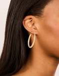 Goldair Gold Plated Surgical Steel Crossover Hoop Earrings 40 Mm
