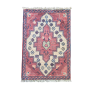 60 X 40CM Afghan Chobi Salmon Red & Beige Small Hand Made Rug