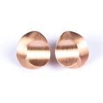 Athena Wave 18CT Rose Gold Stud Earrings - Rose Gold