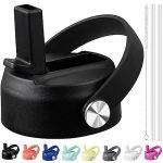 Straw Lid For Hydro Flask Wide Mouth Water Bottle 32 40 Oz - Lids With Straws Replacement Cap Fits 12 16 20 Oz Hydro