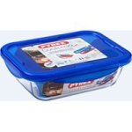 - Cook & Go Glass Medium Rectangular Roaster With Lock-lid