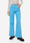 Wide Twill Trousers - Sky Blue